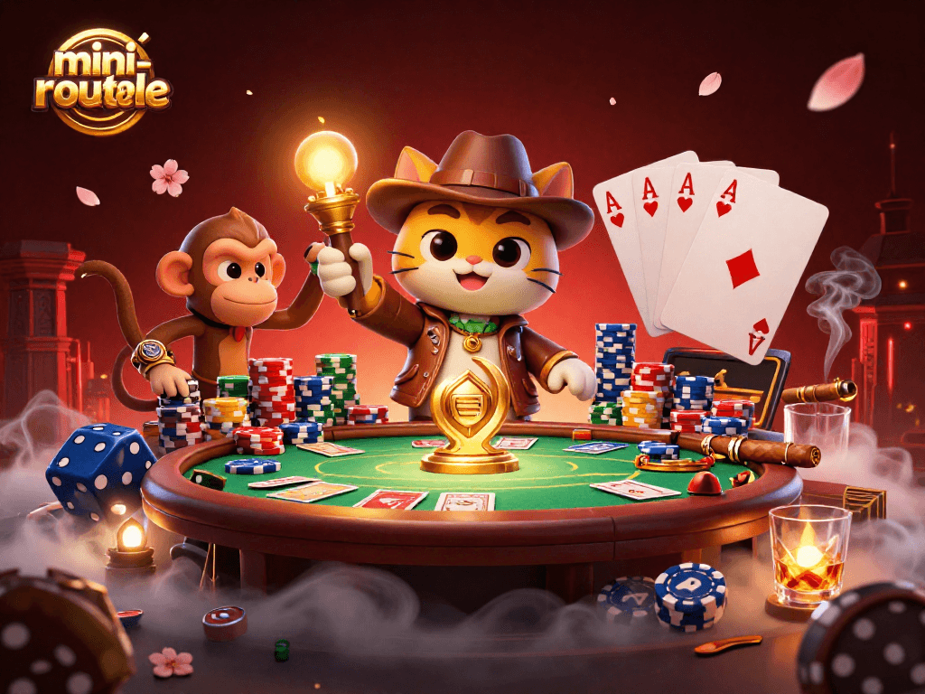 Experience mini-roulette excitement as an archaeologist cat finds a golden casino artifact.