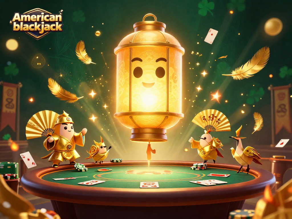 Experience the thrill of american-blackjack with colorful characters and exciting game elements in a dynamic casino setting.