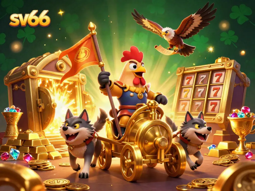 Win big with sv66 by exploring a dynamic casino scene filled with golden treasures and excitement