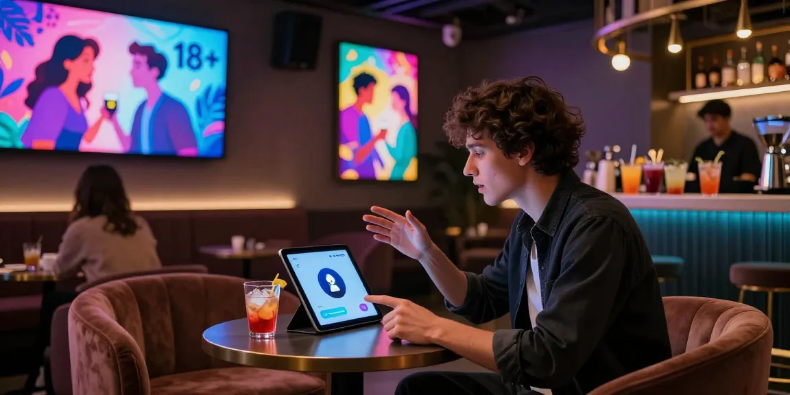 Engaging 18+ ai conversations in a stylish lounge setting