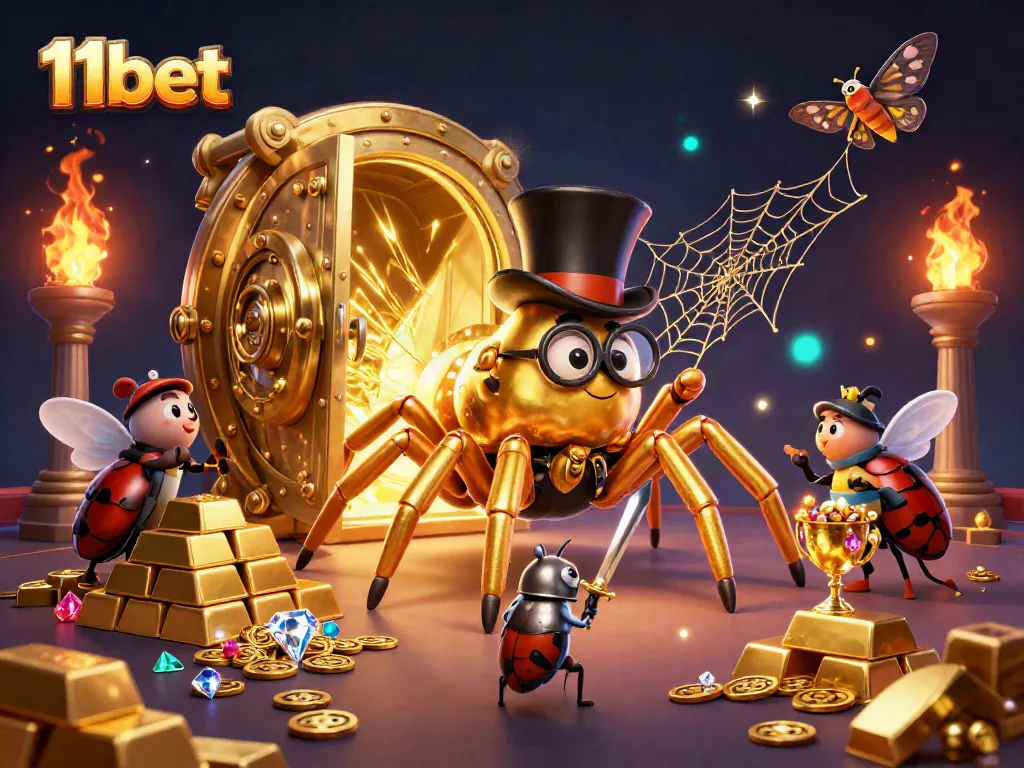 Engage with 11bet's thrilling gaming experience featuring a vibrant scene with casino elements.
