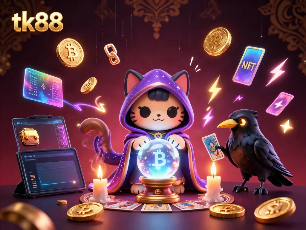 Experience thrilling fun with tk88's 3D mystical casino game elements and characters.