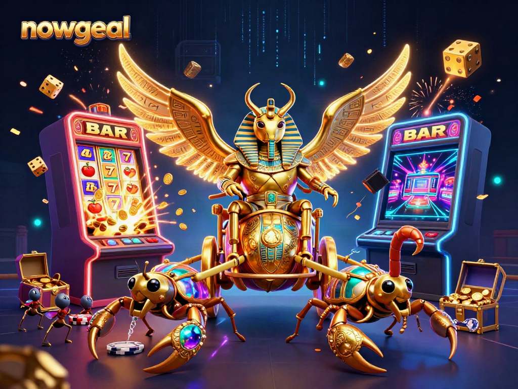 Experience thrilling casino entertainment at nowgoal with vibrant 3D characters and gaming elements.