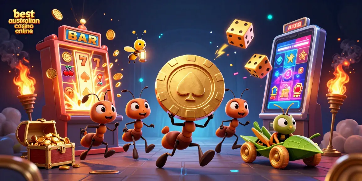 Experience the excitement of the best australian casino online with a dynamic heist scene in 3D illustration.