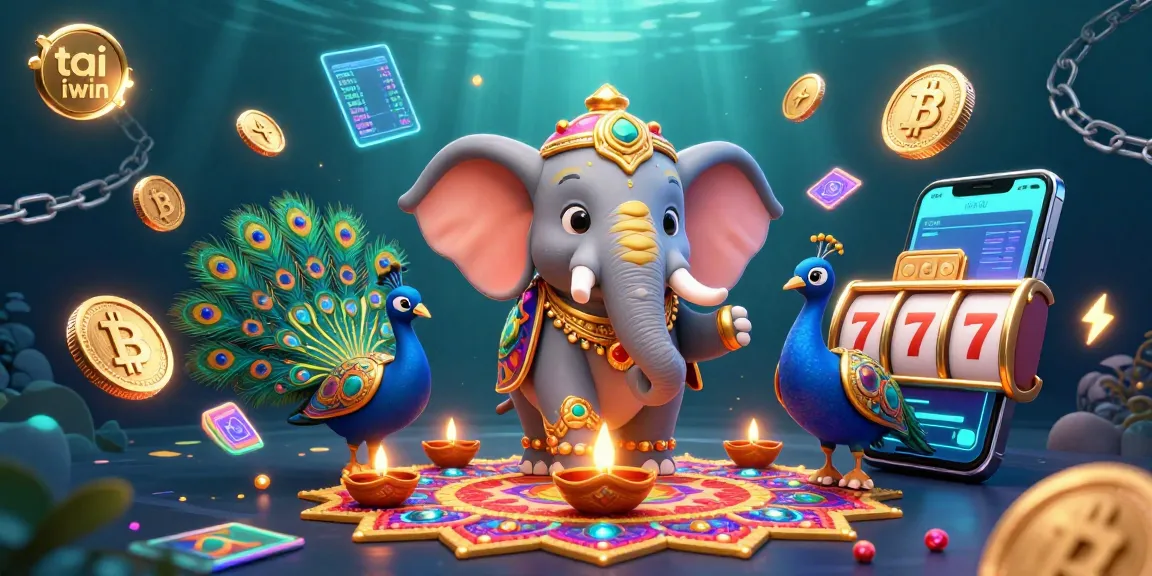 Engage with tai iwin's colorful 3D casino scene featuring vibrant elements and slot symbols.