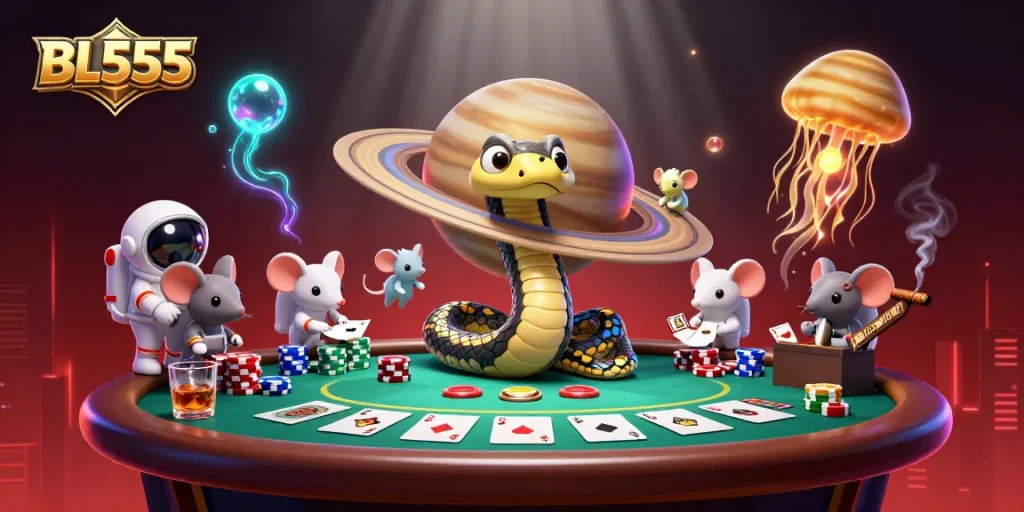 Betting on the cosmic roulette with BL555 as the snake coils around Saturn's rings